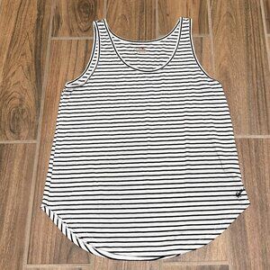 Kavu striped tank top womens small black and white
